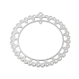 304 Stainless Steel Connector Charms, Ring Links, Etched Metal Embellishments