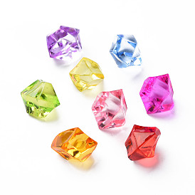 Transparent Acrylic Beads, No Hole/Undrilled, Nuggets