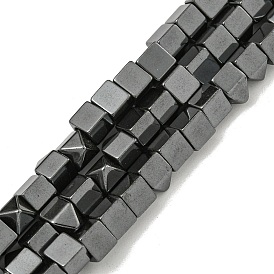 Non-magnetic Synthetic Hematite Beads Strands, Regular Cubic Cone