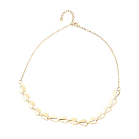 Вакуумное покрытие pvd 304 ожерелья из звеньев цепи из нержавеющей стали, с карабин-лобстерами , сердце