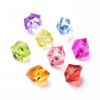 Transparent Acrylic Beads, No Hole/Undrilled, Nuggets
