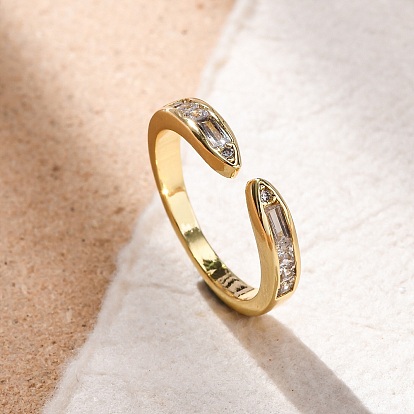 Открытые манжеты из латуни с микропаве и цирконием для женщин, реальный 18 k позолоченный