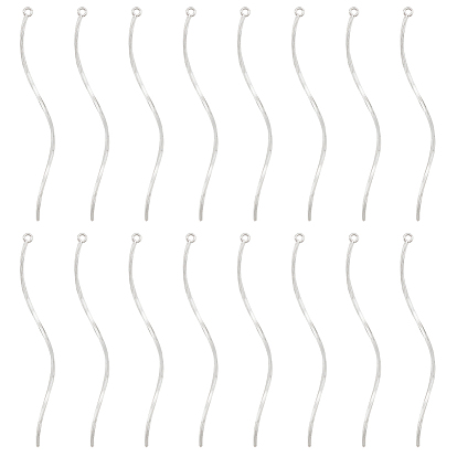 16 латунные подвески шт., твист волны прелести, для серьги решений