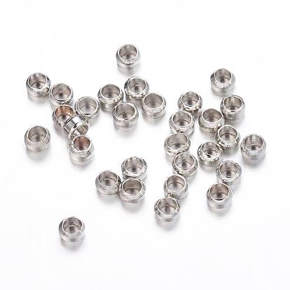 Brass Crimp Beads, Rondelle, 2.5mm, hole: 1.2mm