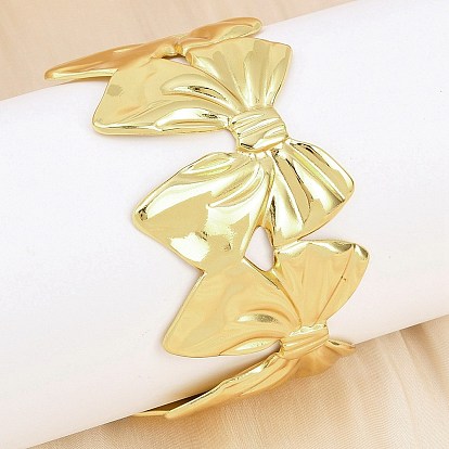 304 женские браслеты-манжеты из нержавеющей стали, бантом