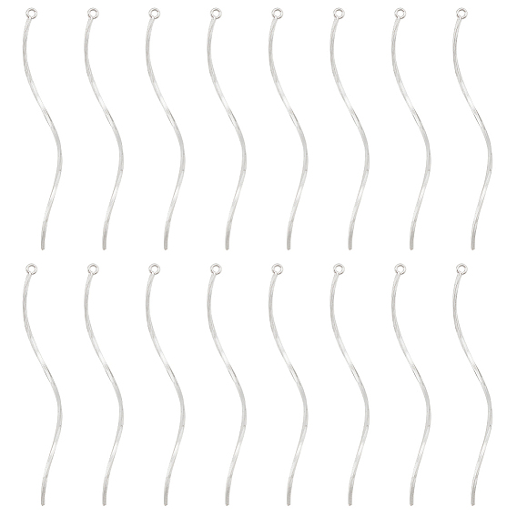 16 латунные подвески шт., твист волны прелести, для серьги решений