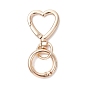 Застежки-крючки в форме сердца из цинкового сплава, с пружинными кольцами из цинкового сплава