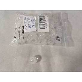 50pcs perles acryliques transparentes, perles à bulles, ronde