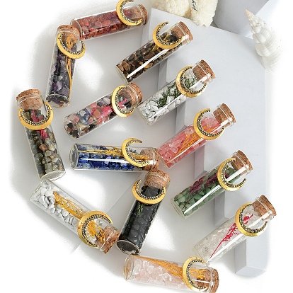 Бутылка желаний из натуральных и синтетических драгоценных камней скульптура витрина украшения, для домашнего офисного стола