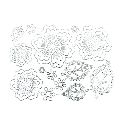 Flower Pattern Carbon Steel Cutting Dies Stencils, for DIY Scrapbooking, Photo Album, Decorative Embossing Paper Card