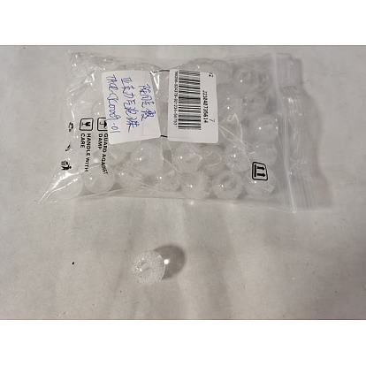 50pcs perles acryliques transparentes, perles à bulles, ronde