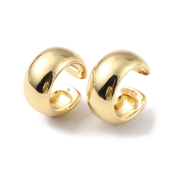 Brass Ear Cuff Findings with Hole, for Non-piercing Earring Making, Cadmium Free & Lead Free