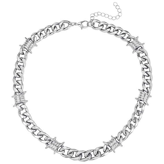 1шт 11мм цепь из сплава с колючей проволокой, железная, танковая, ожерелье