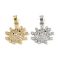 Латунные микро проложить кубического циркония подвески, без кадмия и без свинца, солнце