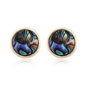 Минималистичные серьги-ракушки с морским ушком и геометрическими формами