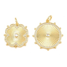 Латунные микро проложить кубического циркония подвески, долговечный, стойки покрытие, без свинца и без кадмия, реальный 18 k позолоченный, с целью перехода в кольце