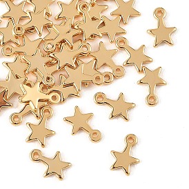 Dijes de latón Shegrace, encantos estrella, sin cadmio, plomo, níquel, larga duración plateado