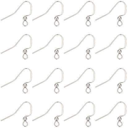 150шт 304 французские серьги из нержавеющей стали, плоские крючки для серег, с горизонтальной петлей