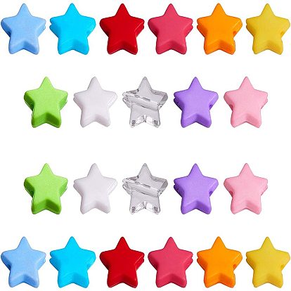 Opaque Acrylic Beads, Star