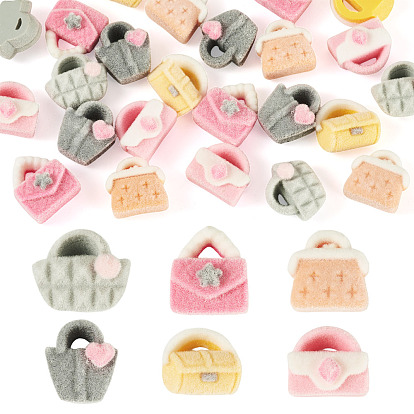 24шт. 6 стили кабошонов из бархатистой смолы, пакет