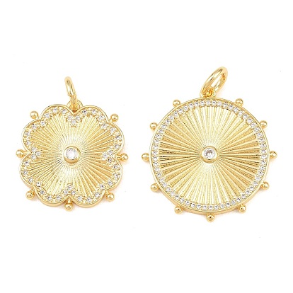 Латунные микро проложить кубического циркония подвески, долговечный, стойки покрытие, без свинца и без кадмия, реальный 18 k позолоченный, с целью перехода в кольце