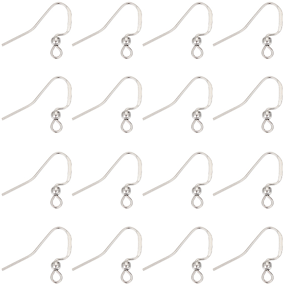 150шт 304 французские серьги из нержавеющей стали, плоские крючки для серег, с горизонтальной петлей