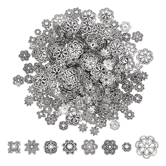 320шт 8 стили колпачки из сплава в тибетском стиле