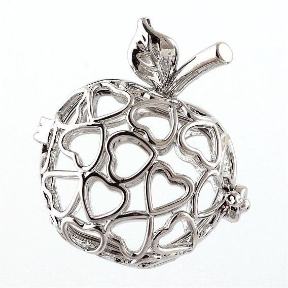 Подвески из латуни, для ожерелья, полая яблоко