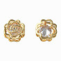 Lien multibrins en laiton et zircone cubique transparent, sans nickel, fleur