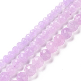 Chapelets de perles naturelles améthyste, à facettes (128 facettes), ronde