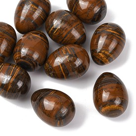 Натуральный тигровый железный камень в форме яйца, Целебный карманный камень для ладони, для снятия тревоги, медитации, пасхального декора.