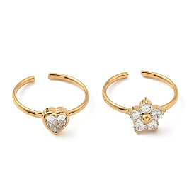 304 регулируемые манжеты из нержавеющей стали с прозрачным кубическим цирконием для женщин, золотые