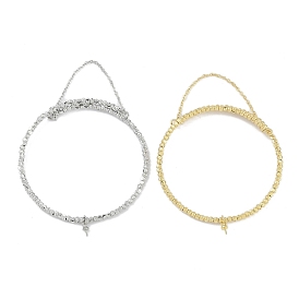 Изготовление латунных регулируемых браслетов из бисера, за половину пробурено бисера