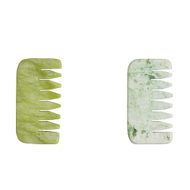 Peines de masaje de jade natural xiuyu, herramientas de masaje para el cuidado del cabello alivio del cuerpo