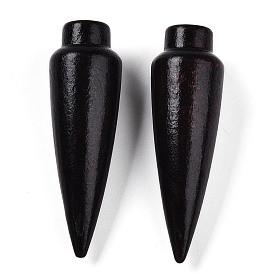 Из натурального дерева большие кулоны, окрашенные, половине просверлил, конус