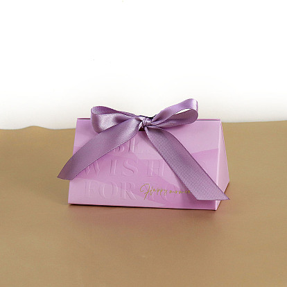 Свадебное платье в европейском стиле, бумажные подарочные коробки для конфет с лентой, складные ящики для хранения на свадьбу