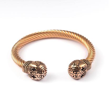 316 браслеты-манжеты из хирургической нержавеющей стали, череп, 49x59 мм