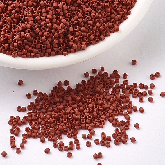 Бусины miyuki delica, цилиндр, японский бисер, 11/0, морозостойкий глазурованный