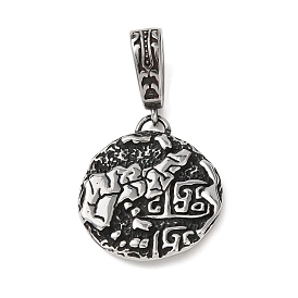 304 подвески из нержавеющей стали, плоская круглая подвеска с изображением глаза бога