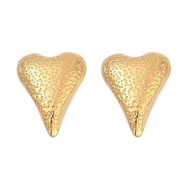 304 серьги-гвоздики из нержавеющей стали для женщин, сердце