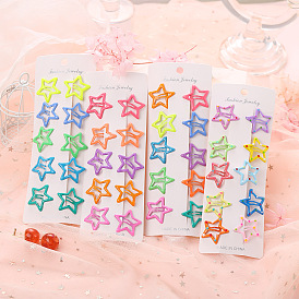 Cute Star Hair Clips for Girls, Baby and Toddlers in Pastel Colors