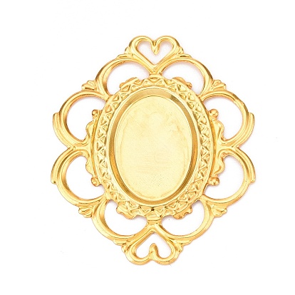 Железные филигранные столярные изделия настройки разъема кабошона, гравированные металлические украшения, цветок