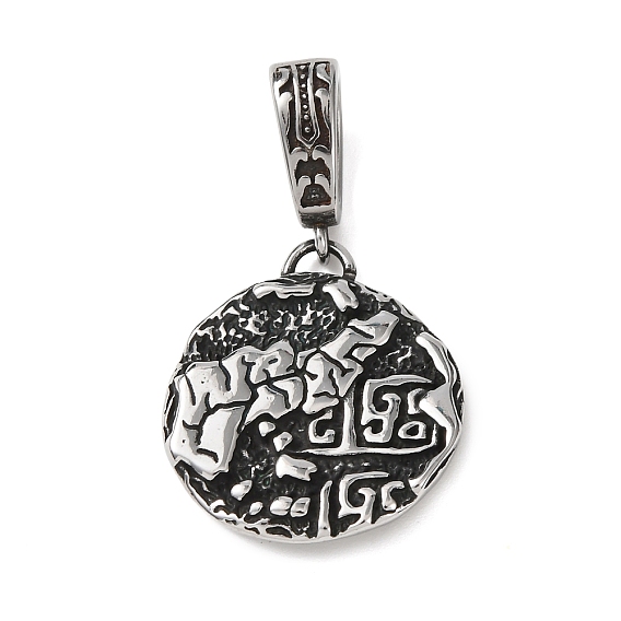 304 подвески из нержавеющей стали, плоская круглая подвеска с изображением глаза бога