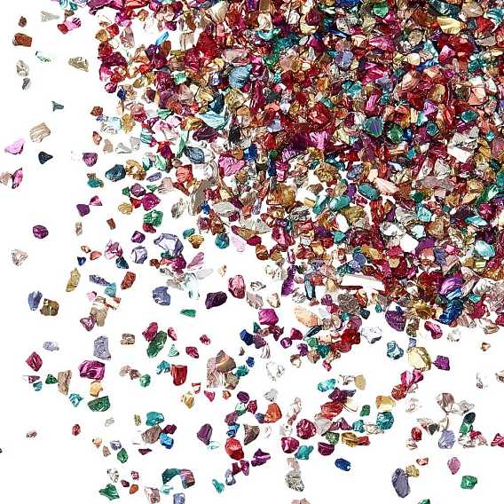 Electroplate Glass Chips, Nail Art Decoration Accessories
