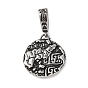 304 подвески из нержавеющей стали, плоская круглая подвеска с изображением глаза бога