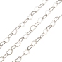 Brass Heart Link Chains, Soldered, with Spool, Long-Lasting Plated, Rack Plating, Lead Free & Cadmium Free