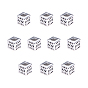 Tibetan Silver Alloy Spacer Beads, Cube