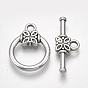Tibetan Style Alloy Toggle Clasps, Cadmium Free & Lead Free, Ring