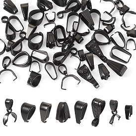 48 шт. 8 стили 304 защелкивающиеся дужки из нержавеющей стали