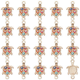 Подвески из сплава эмали, золотые, черепаха со злым глазом